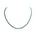 Necklace Strand String Womens Beaded Diamond Cut Green Onyx Gem Stone Bead B95